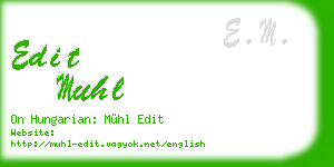 edit muhl business card